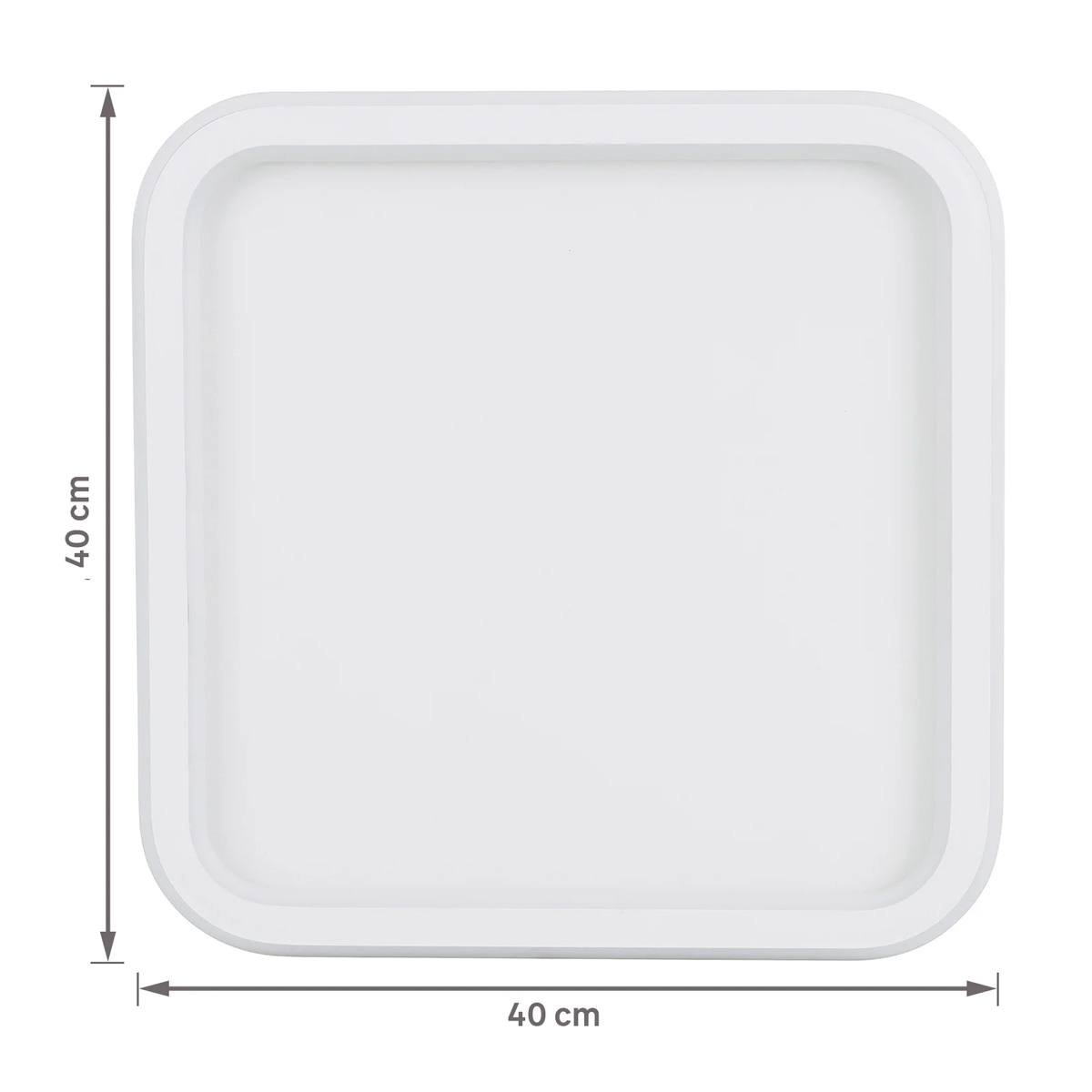 Luminária Plafon Led Sobrepor Slin Quadrado 60/120W Bivolt Luz Amarela/Neutra/Branca 3000/4000/6000K - Hevvy