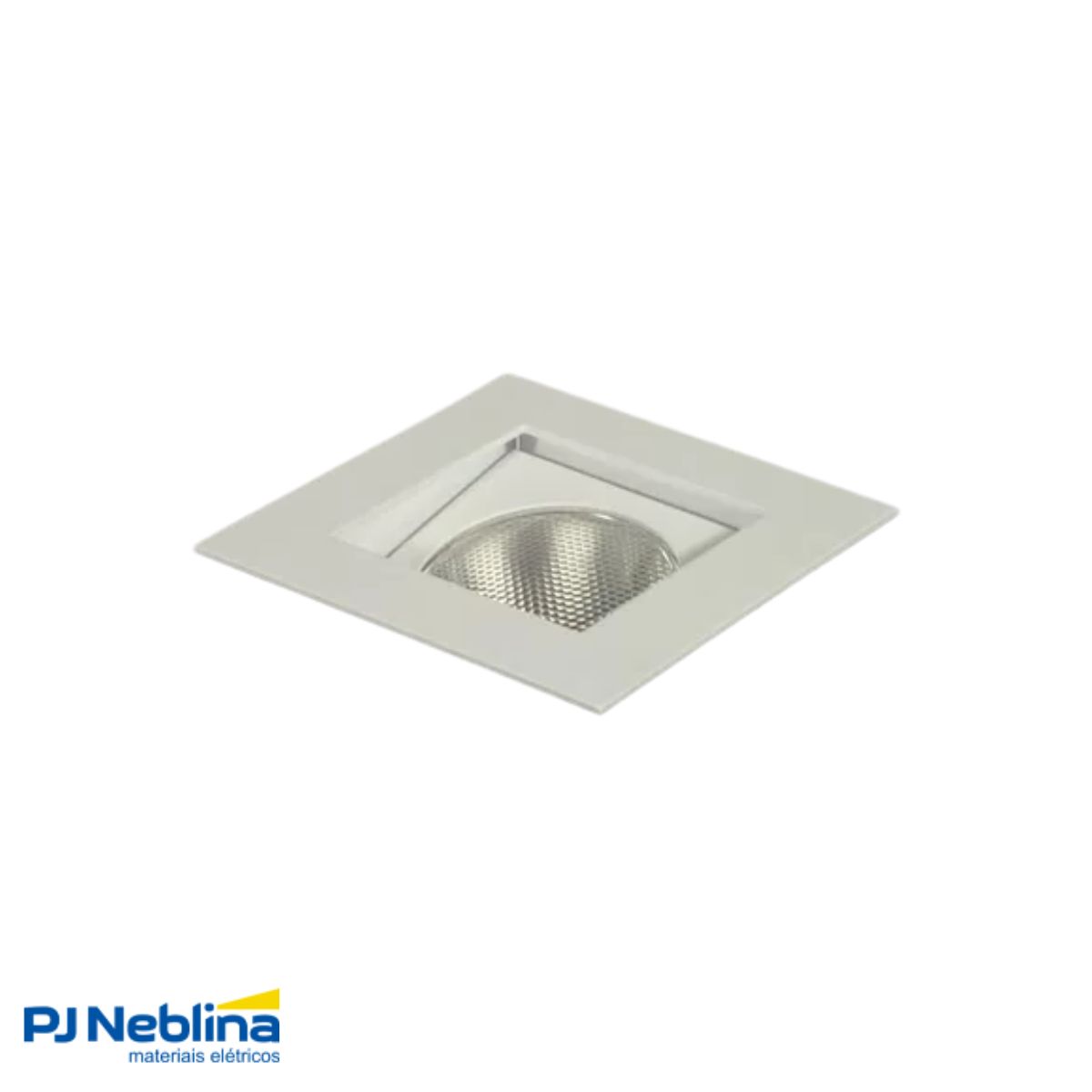 Luminária Spot Embutir Quadrado Preto P/Lâmpada Par20 7W E27 Foco Direcionável/Recuado - Golight