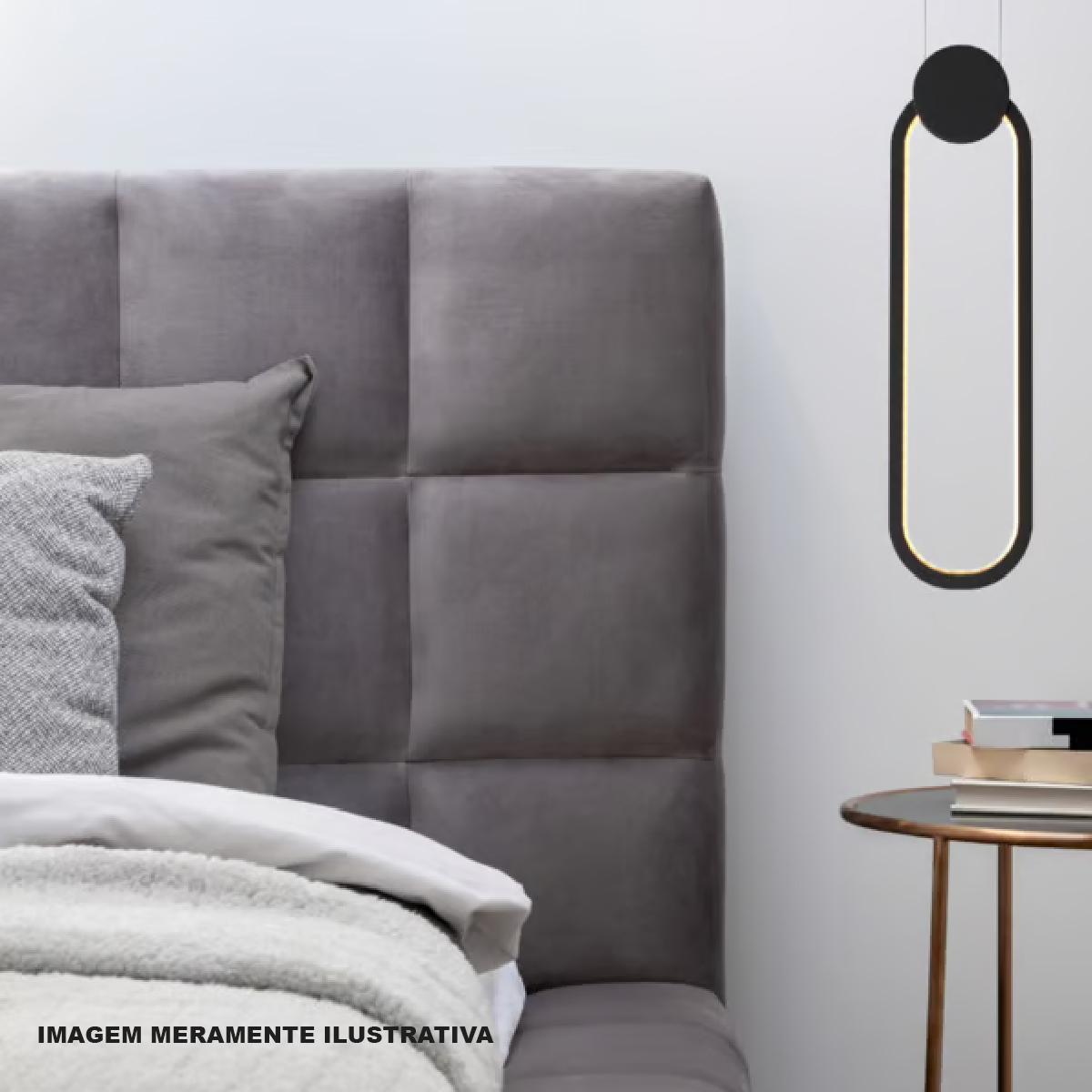 Luminária Pendente Led King III Preto 12W Bivolt Luz Amarela 3000K 26x20Cm - Orluce