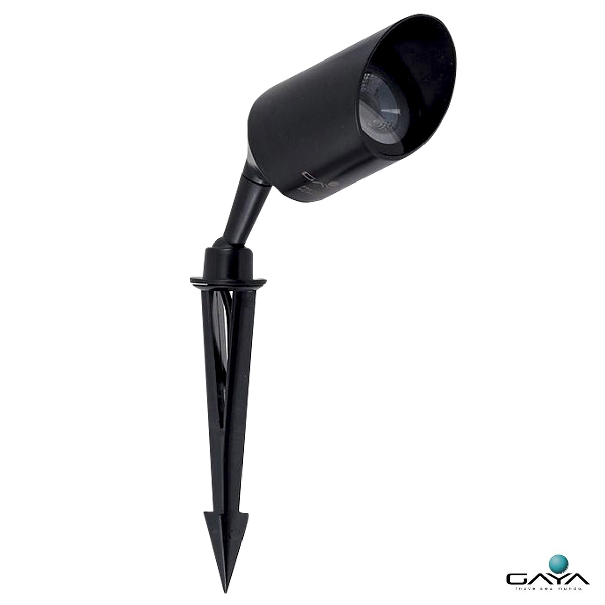 Luminária Espeto Led Jardim Articulável Preto 5W Bivolt Verde 400Lm 9691 - Gaya