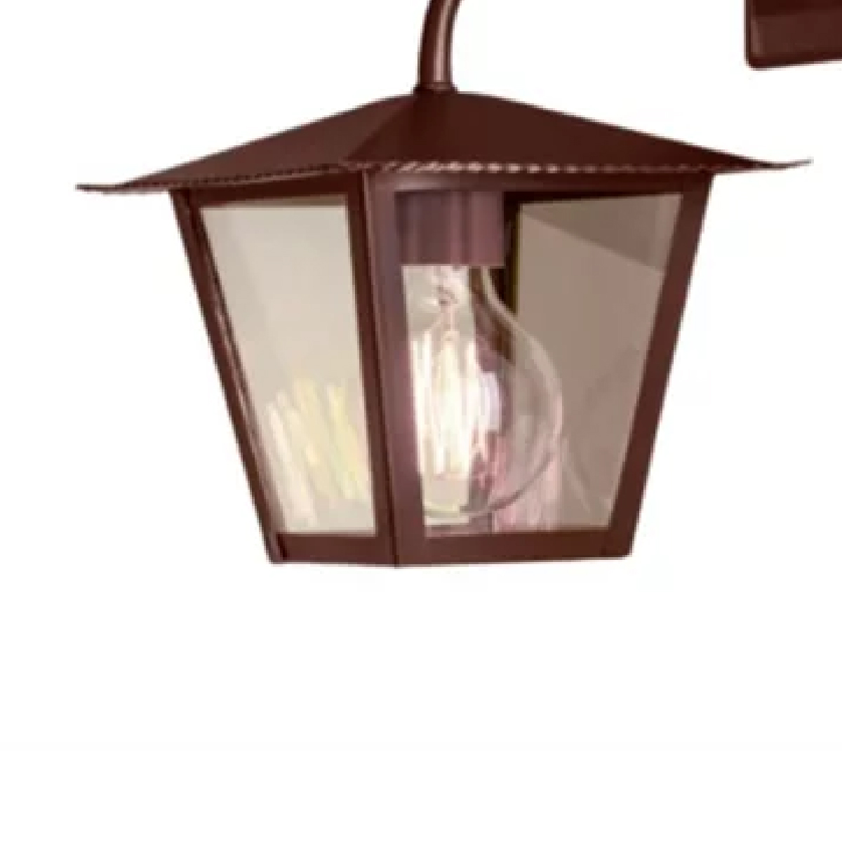 Luminária Arandela Vintage Marrom Para Lâmpada A60 E27 Difusor Termoplástico - Ideal Iluminação