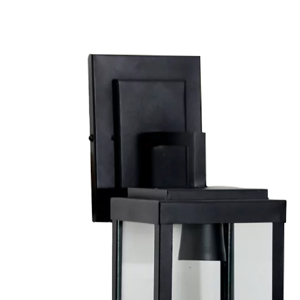 Luminária Arandela Vintage Preto Para Lâmpada A60 E27 Difusor Vidro Transparente - Ideal Iluminação