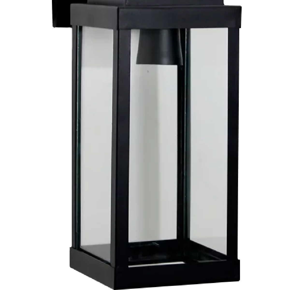 Luminária Arandela Vintage Preto Para Lâmpada A60 E27 Difusor Vidro Transparente - Ideal Iluminação