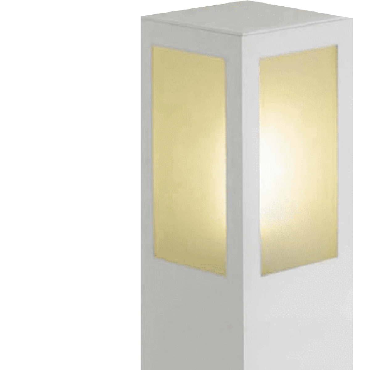 Luminária Balizador Jardim Bolt Branco Para Lâmpada A60 E27 Difusor Termoplástico - Ideal Iluminação