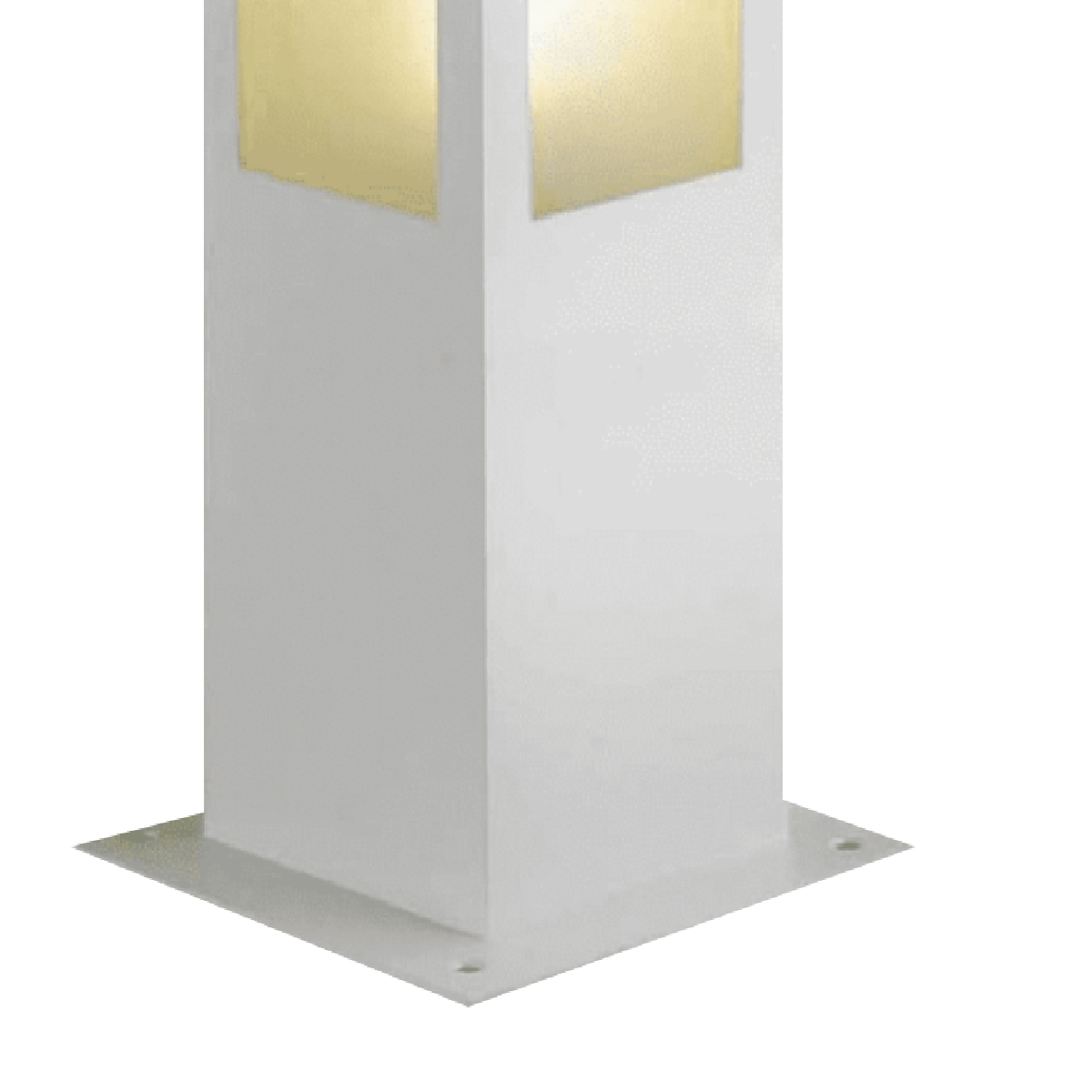 Luminária Balizador Jardim Bolt Branco Para Lâmpada A60 E27 Difusor Termoplástico - Ideal Iluminação