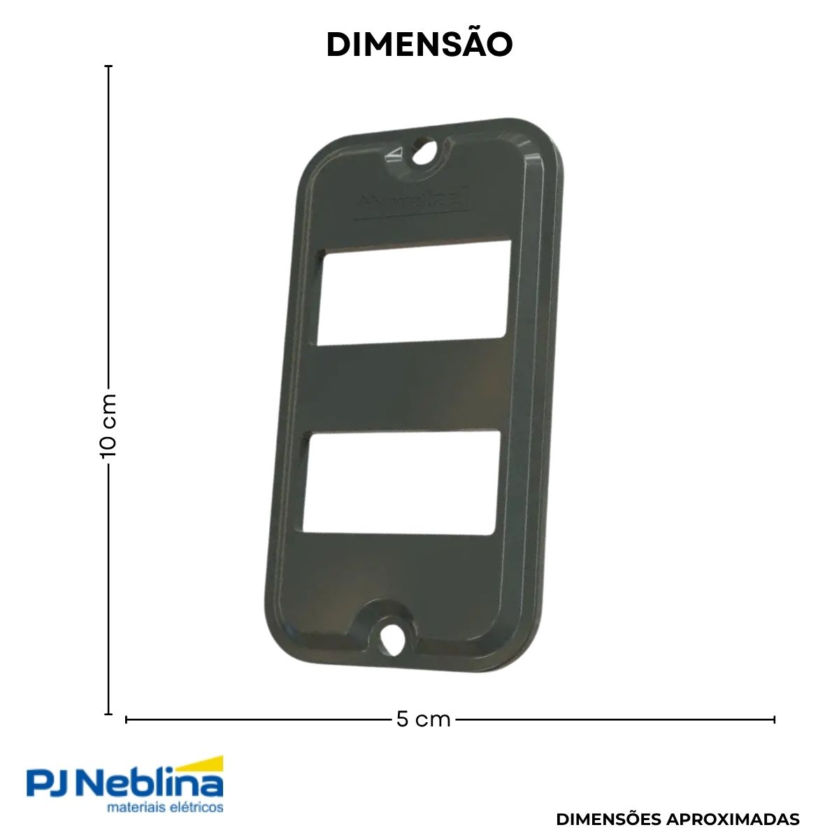 Tampa Condulete 2 Postos Distanciados Pvc 1Pol Cz S/Vedação - Wetzel