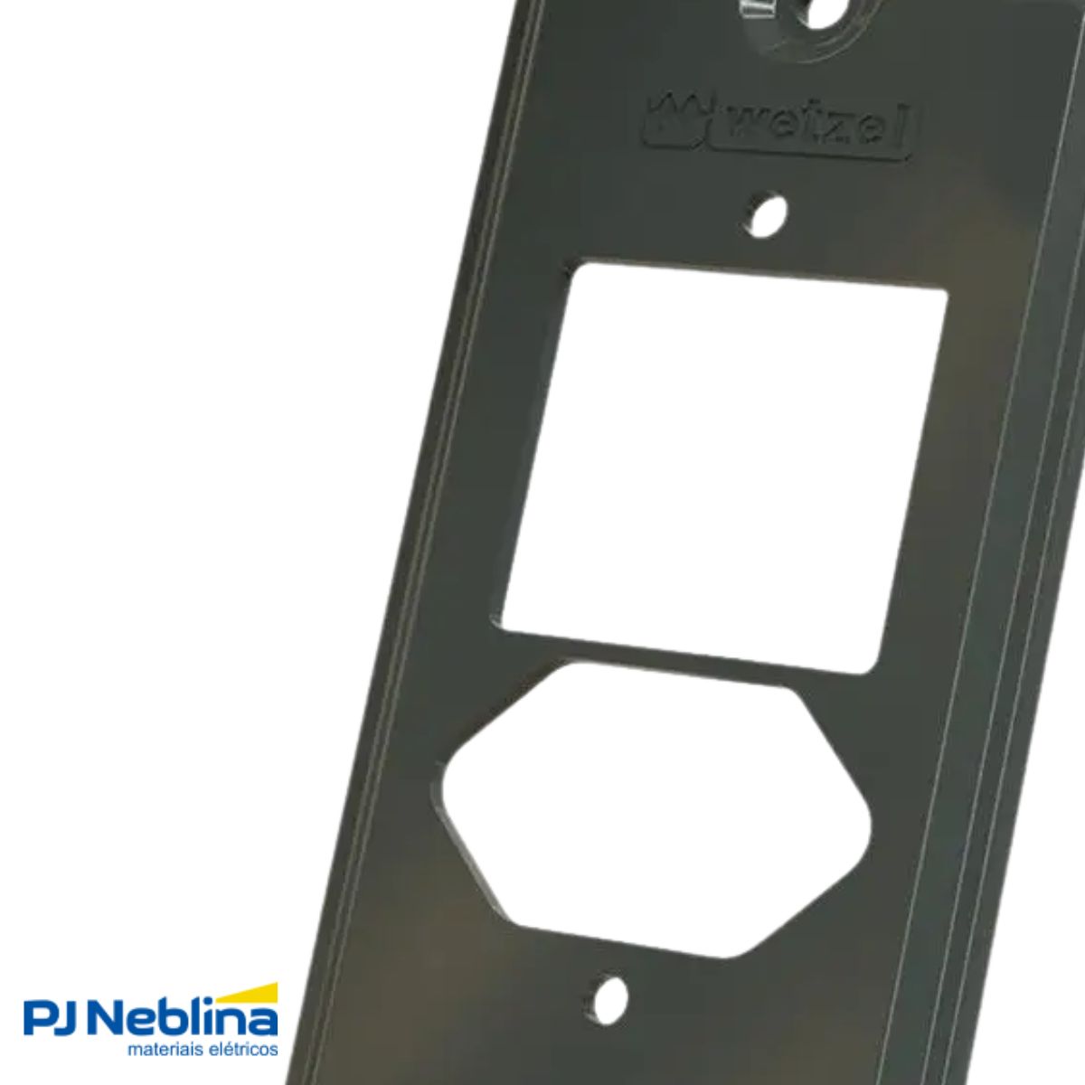 Tampa Condulete 2 Postos + 1 Tom Hexagonal Pvc 1Pol Cinza S/Vedação - Wetzel