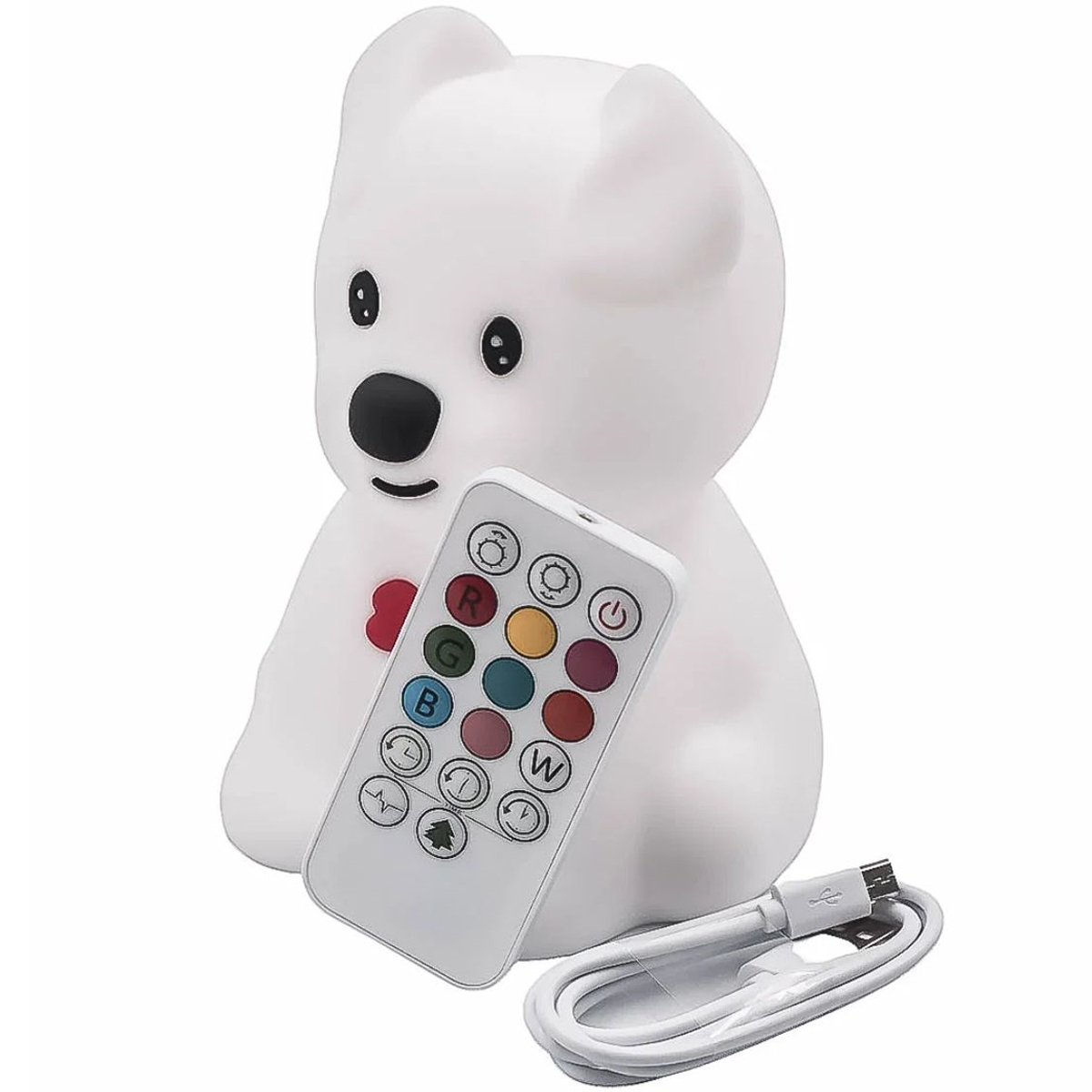 Luminária Abajur LED Puppy Grande 9 Cores Entrada USB - Pet Light