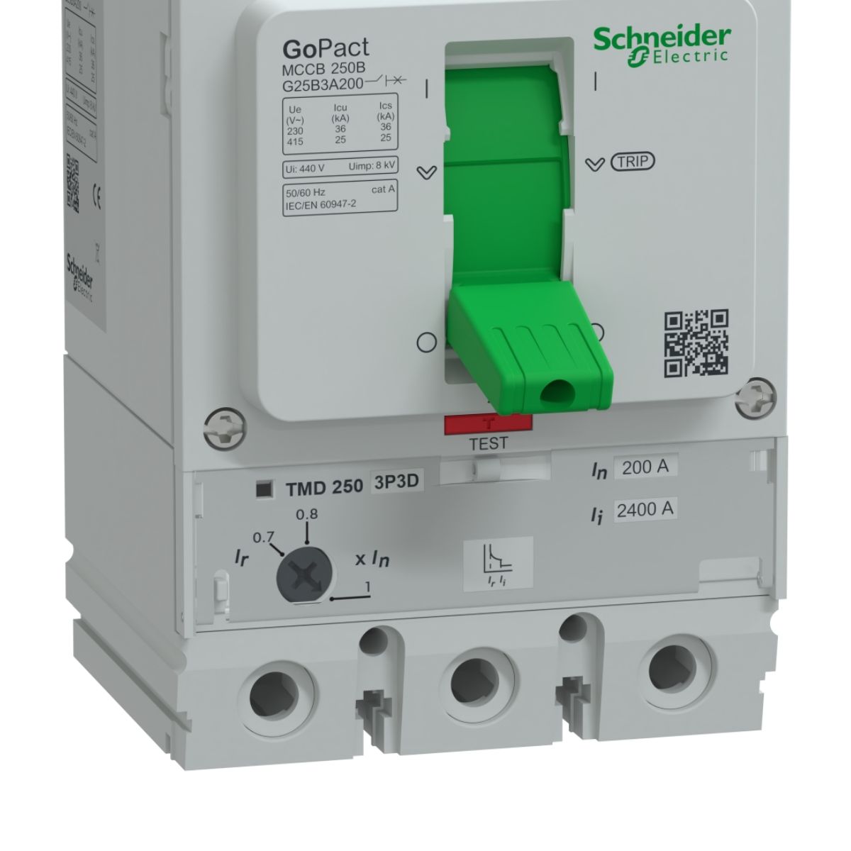 Disjuntor Caixa Moldada Tripolar 140-200A 25Ka 380/415V 50/60Hz - Schneider