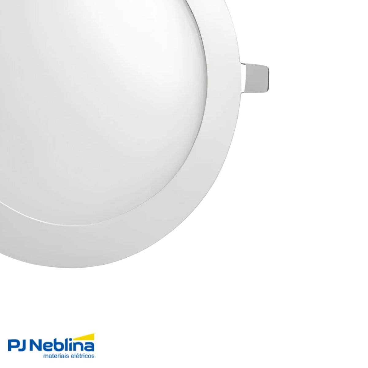 Luminária Painel Led Embutir Redondo Branco 24W Bivolt 3000K Branco Quente 1920Lm Difusor Poliestireno - Bellalux