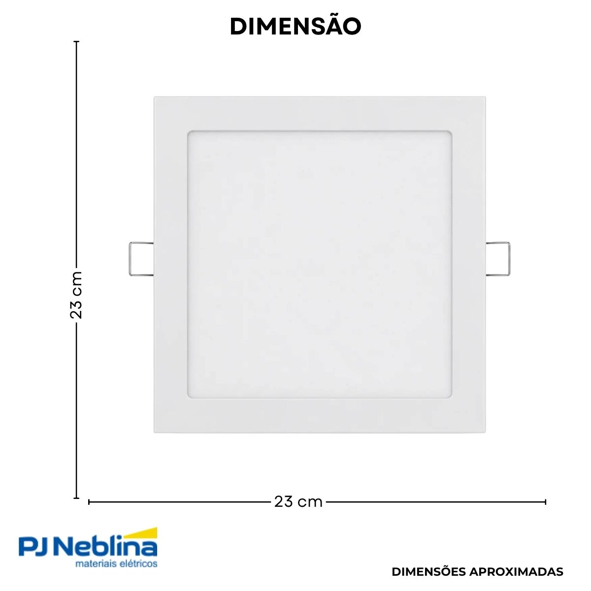 Luminária Painel Led Embutir Quadrado Branco 18W Bivolt 4000K Branco Neutro 1440Lm Difusor Poliestireno - Bellalux