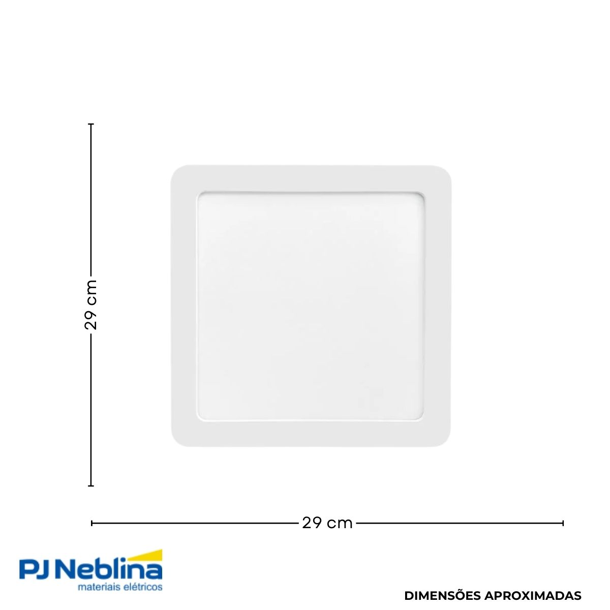 Luminaria Painel Led Embutir Quad Bc 24w Bivolt 6500k Branco