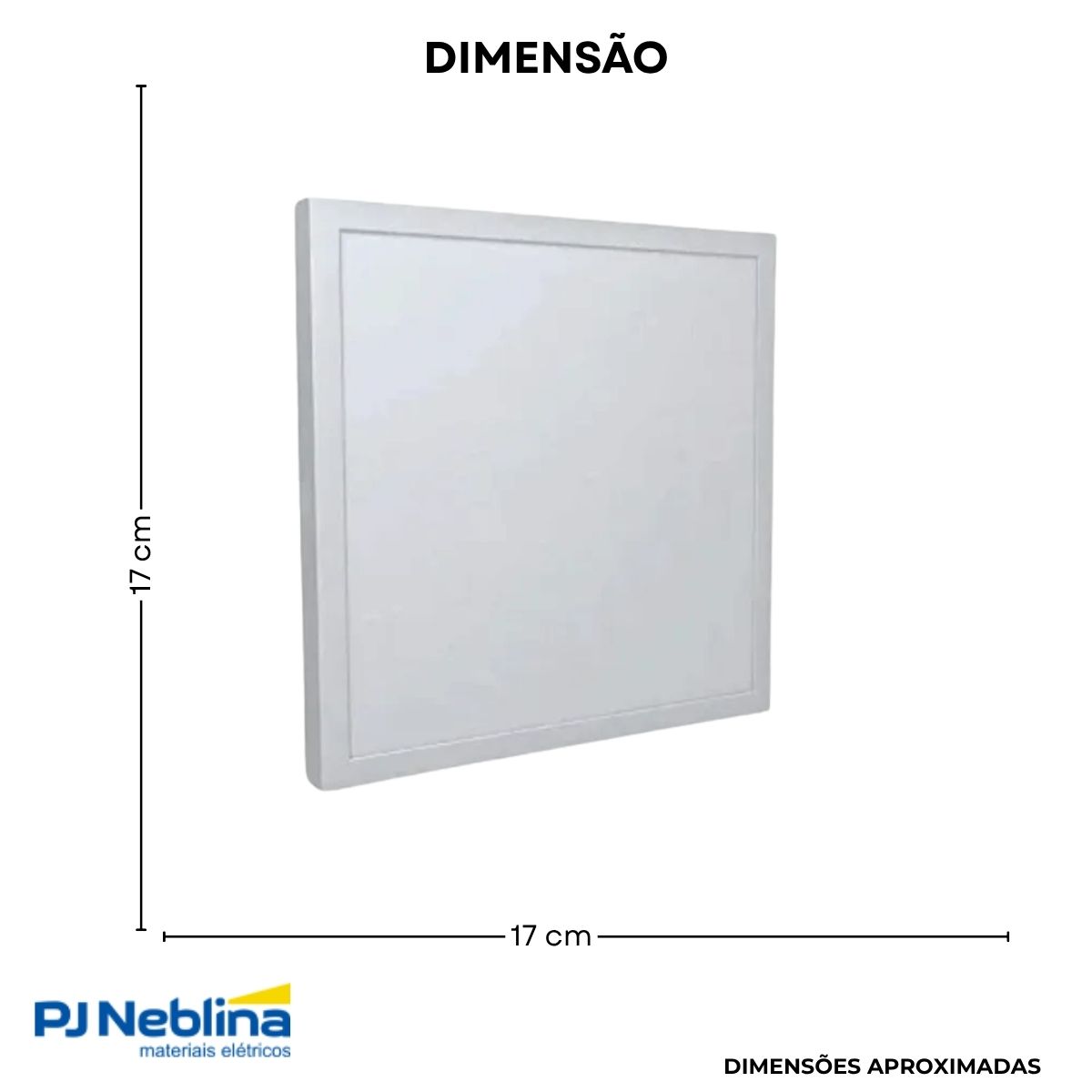 Luminária Plafon Led Sobrepor Quadrado Branco 12W Bivolt 4000K Branco Neutro 900Lm Difusor Poliestireno - Bellalux
