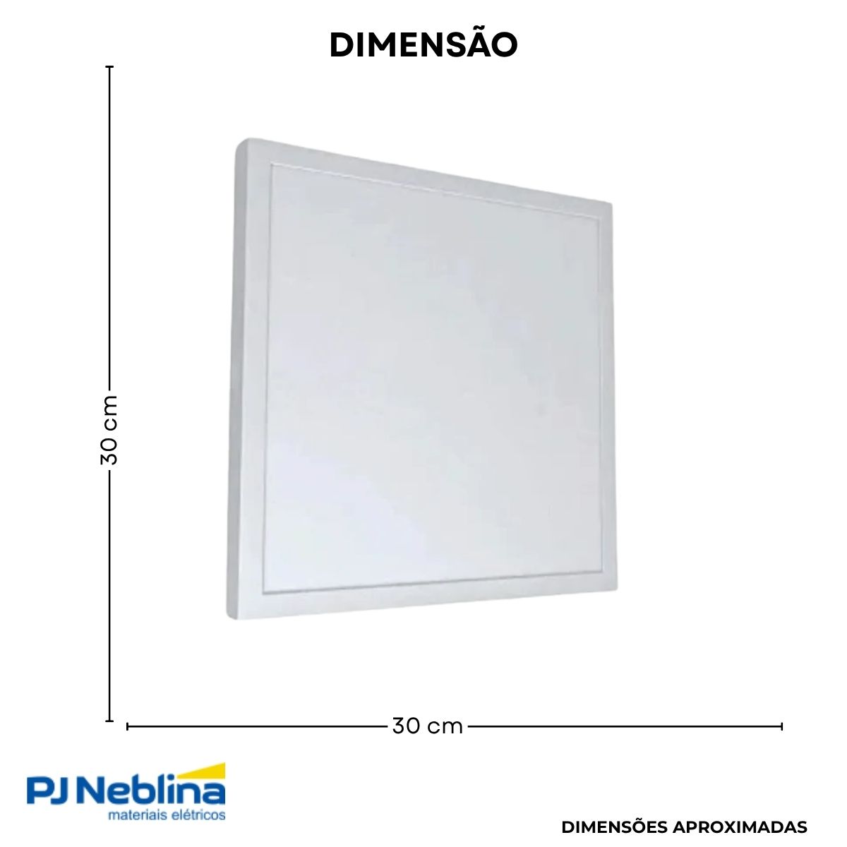 Luminária Plafon Led Sobrepor Quadrado Branco 24W Bivolt 4000K Branco Neutro 1920Lm Difusor Poliestireno - Bellalux