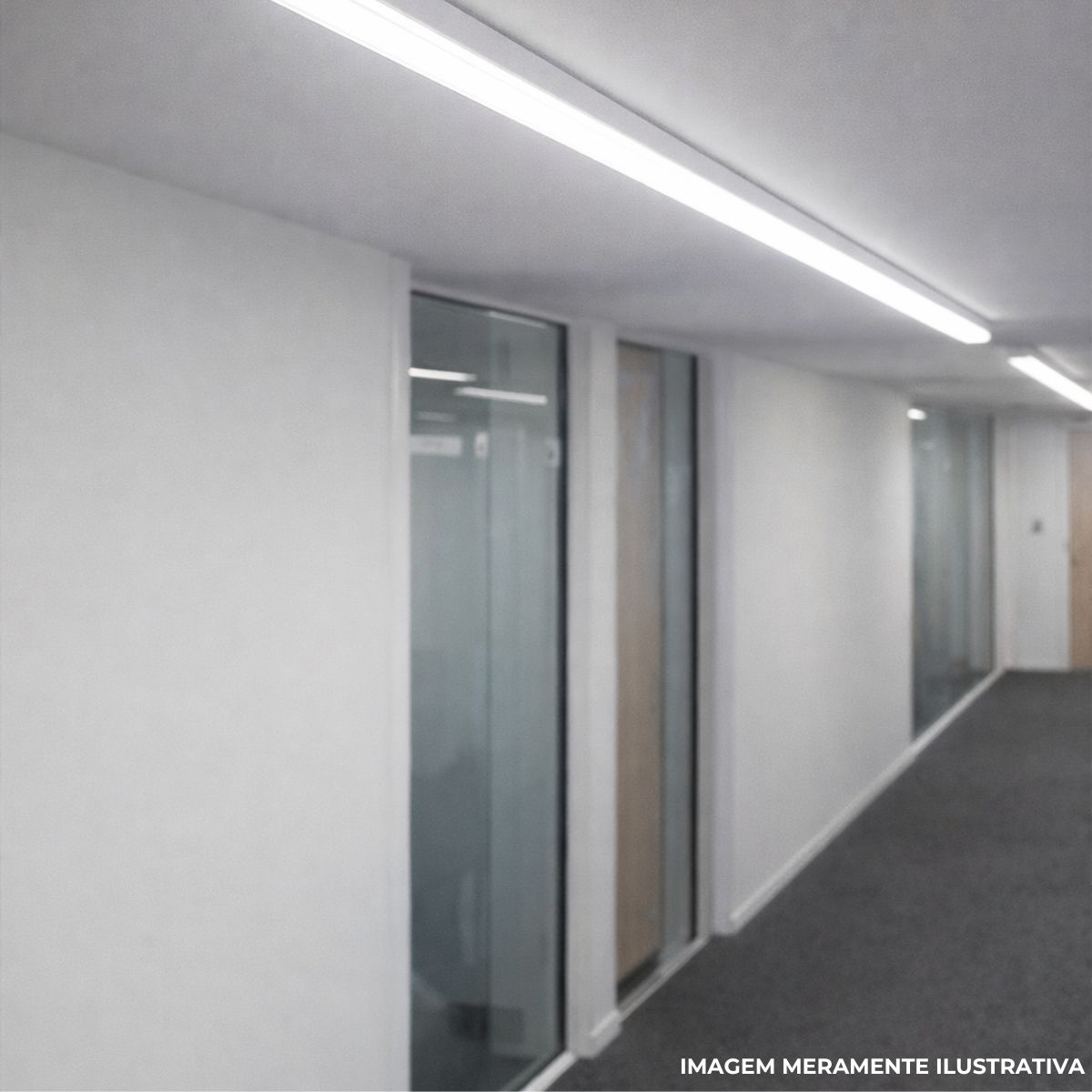 Luminária Linear Led Sobrepor Branco 75W Bivolt 4000K Branco Neutro 12000Lm Difusor Policarbonato - Ledvance
