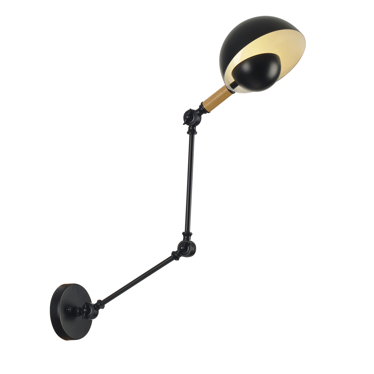 Luminária Arandela Articulada Cumbuca Preto Para Lâmpada Halopin/Bipino G9 Bivolt - Avant