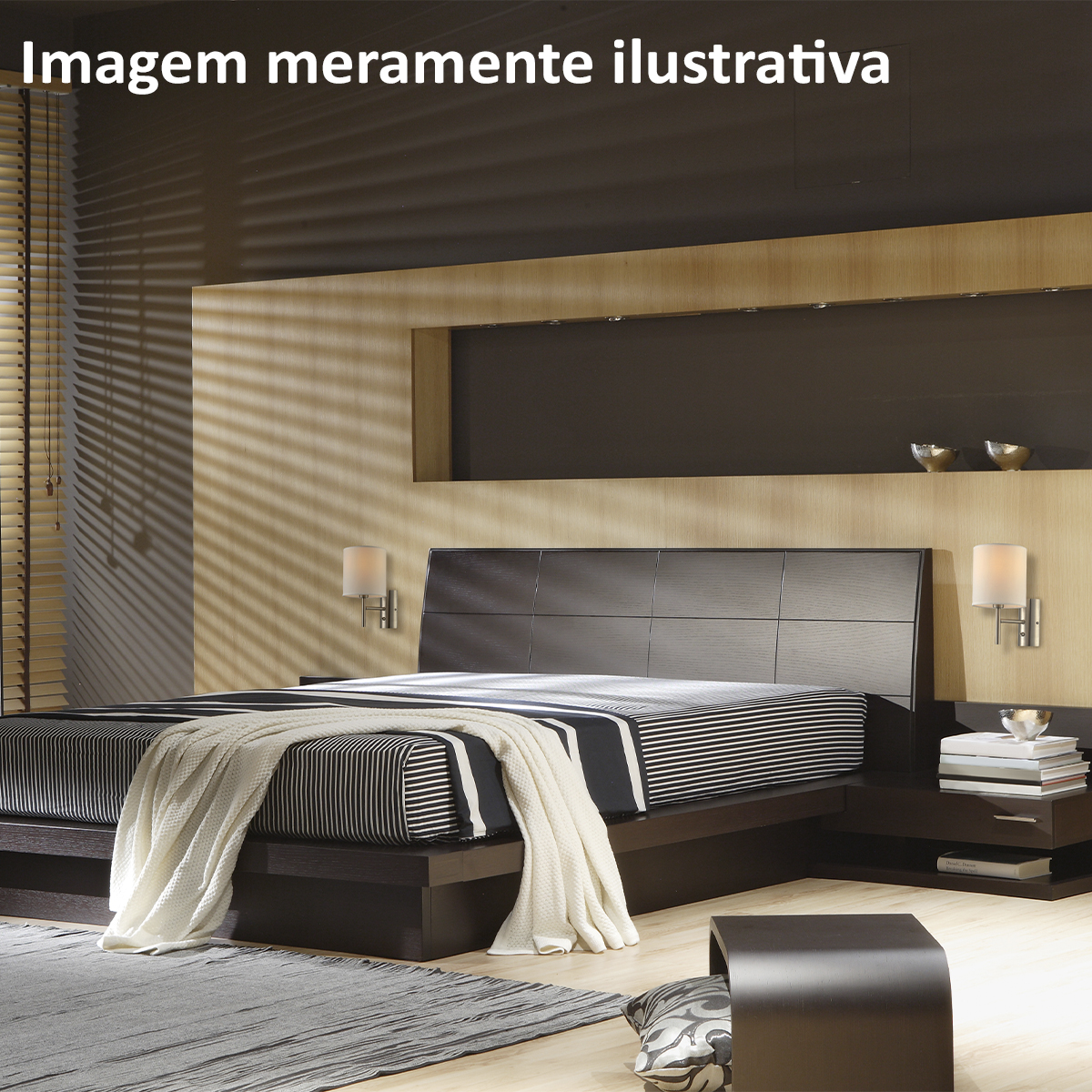 Luminária Arandela Classic Branco/Cinza E27 Bivolt IP20 - Avant