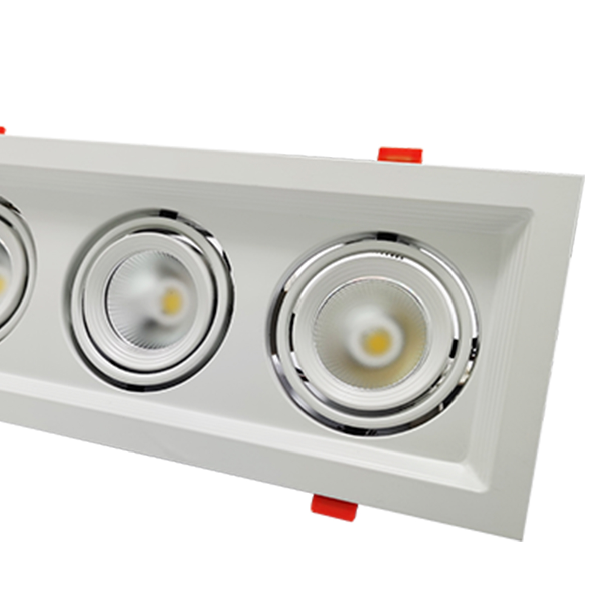 Luminária Spot Led Embutir Evidence Trio Branco Fosco 21W Bivolt Luz Amarela/Neutro/Branco 3000/4000/6500K - Avant