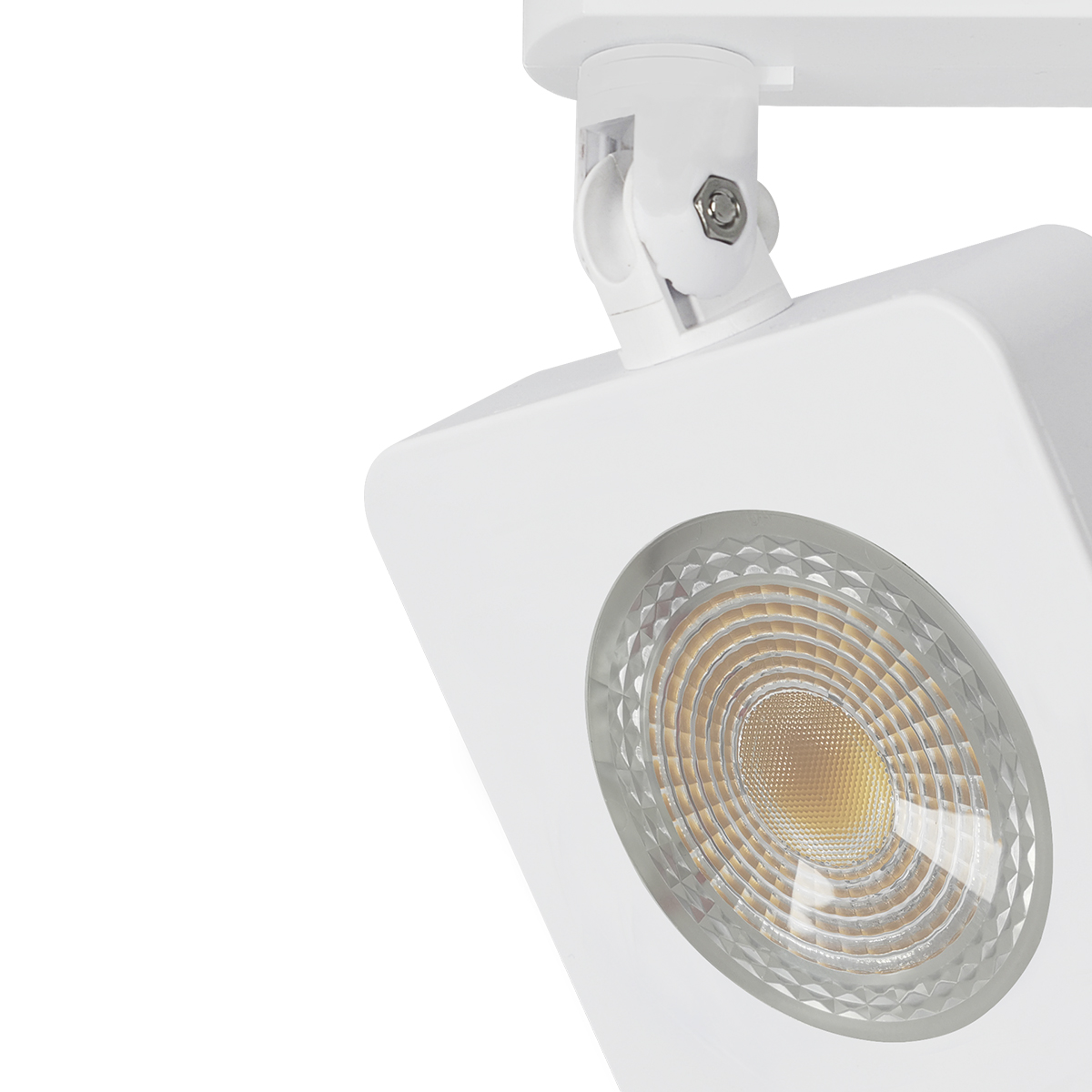Luminária Spot Led Trilho Authentic Nobby Quadrado Branco 10W Bivolt Luz Neutra 4000K 800Lm - Avant