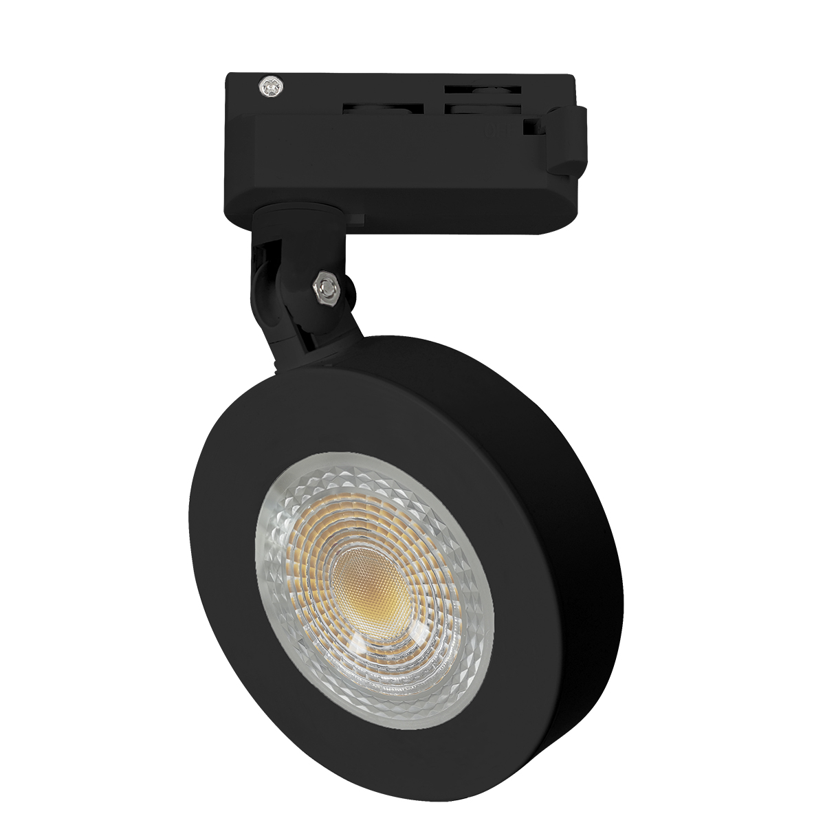 Luminária Spot Led Trilho Authentic Nobby Redondo Preto 10W Bivolt Luz Neutra 4000K 800Lm - Avant
