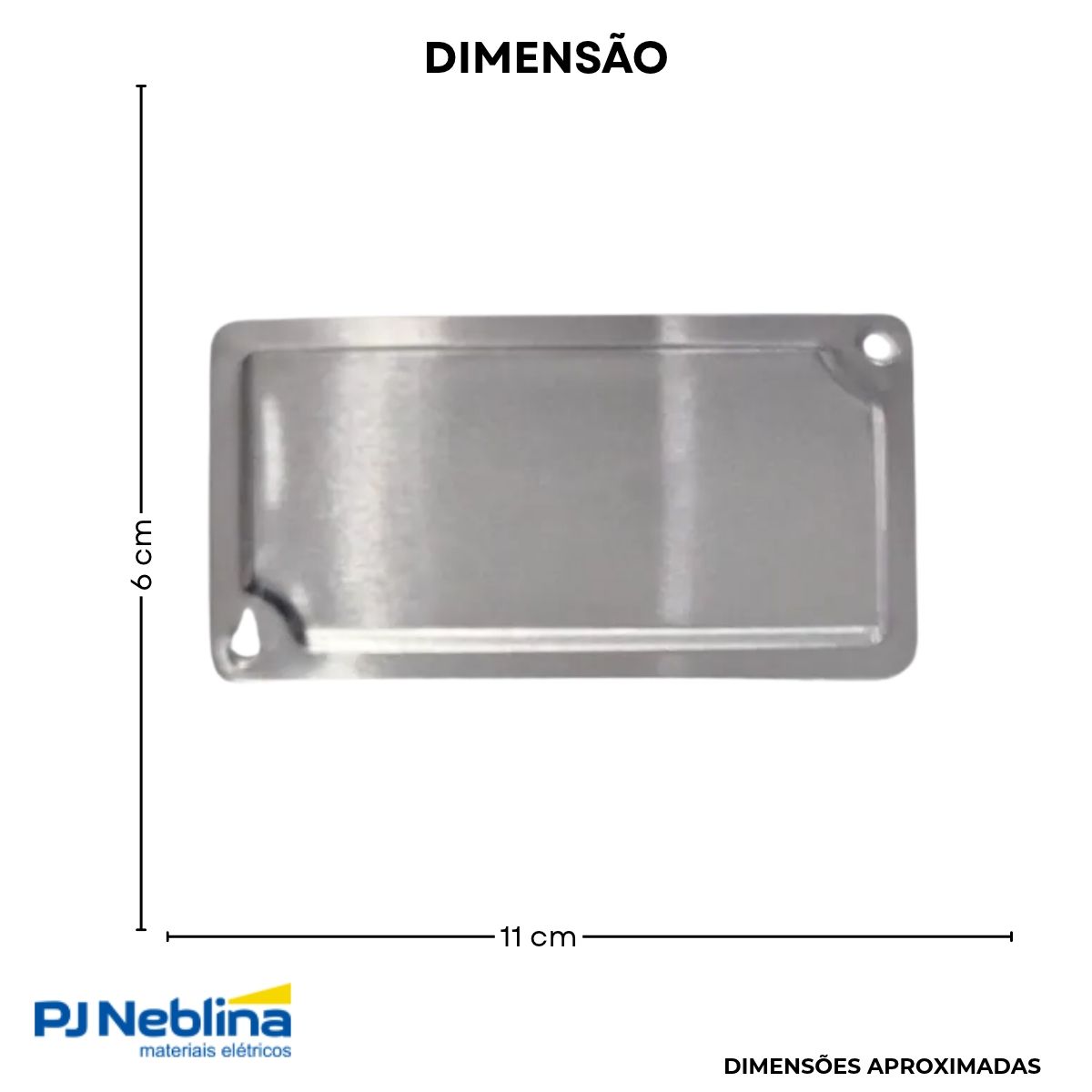 Tampa Condulete Cega Alumínio 1Pol S/Pintura S/Vedação - Wale