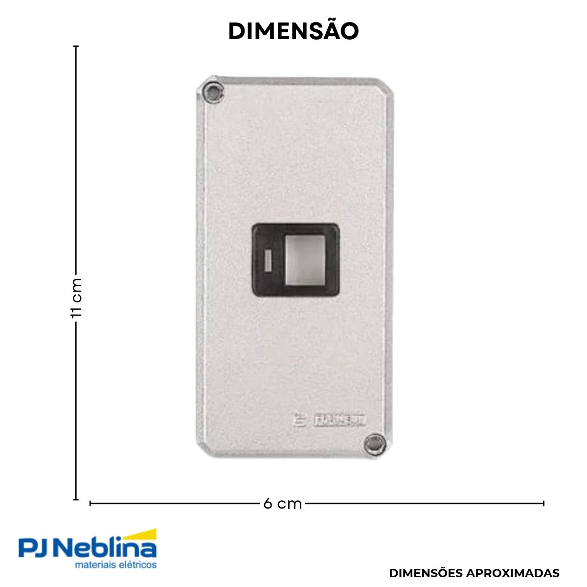 Tampa Condulete 1 Tom Rj45 Alumínio 1Pol S/Pintura S/Vedação - Wale