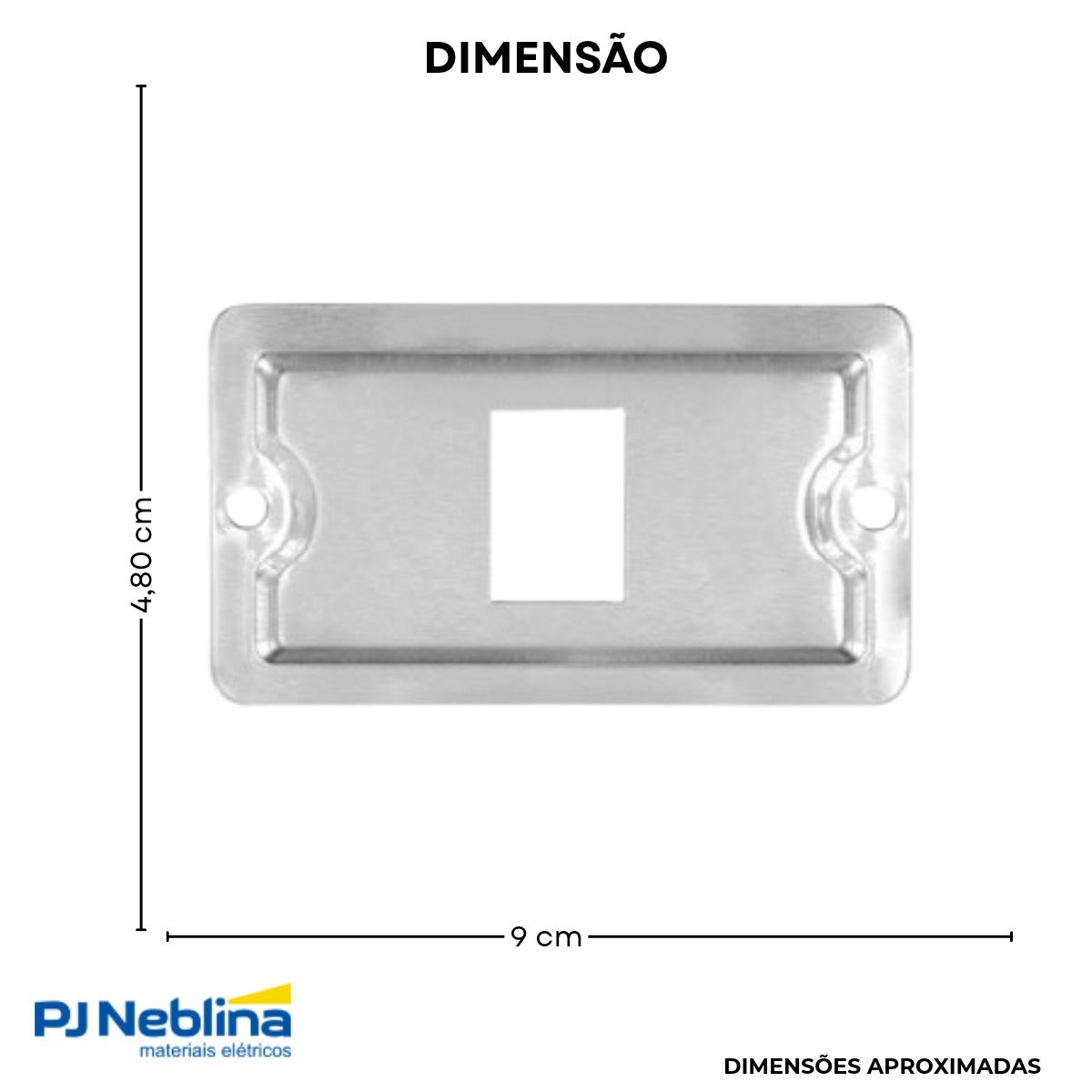 Tampa Condulete 1 Tom Rj45 Alumínio 1/2-3/4 S/Pintura S/Vedação - Wale