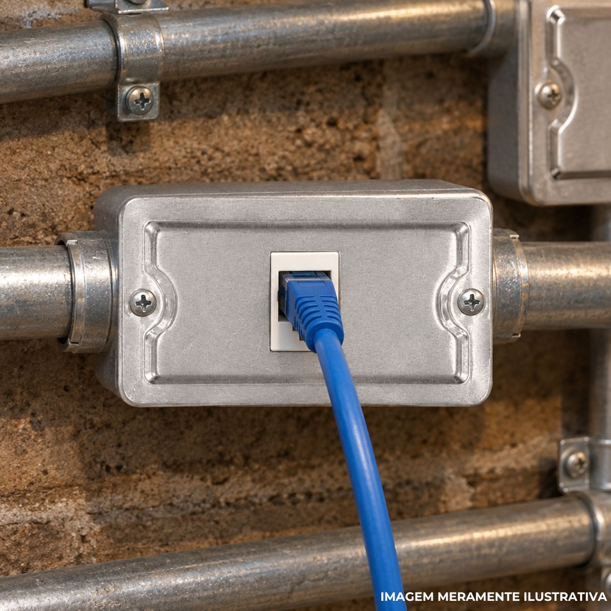 Tampa Condulete 1 Tom Rj45 Alumínio 1/2-3/4 S/Pintura S/Vedação - Wale