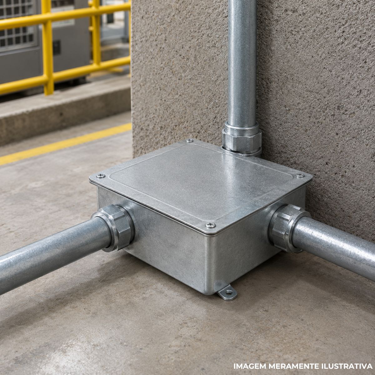 Caixa Passagem Aluminio 200X200X100Mm Tampa Revers - Wale