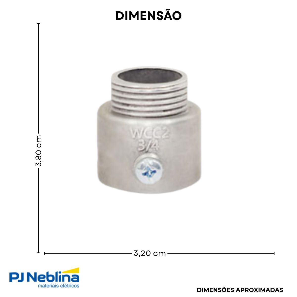Unidut Cônico P/Eletroduto 3/4 Bsp - Wale