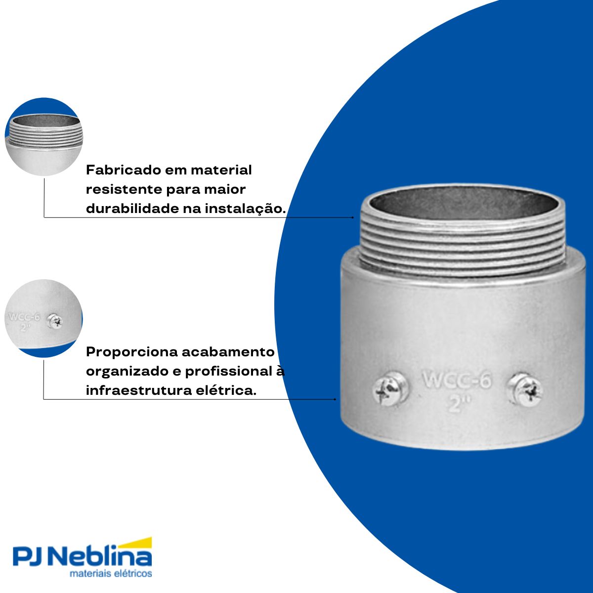 Unidut Cônico P/Eletroduto 2Pol Bsp - Wale