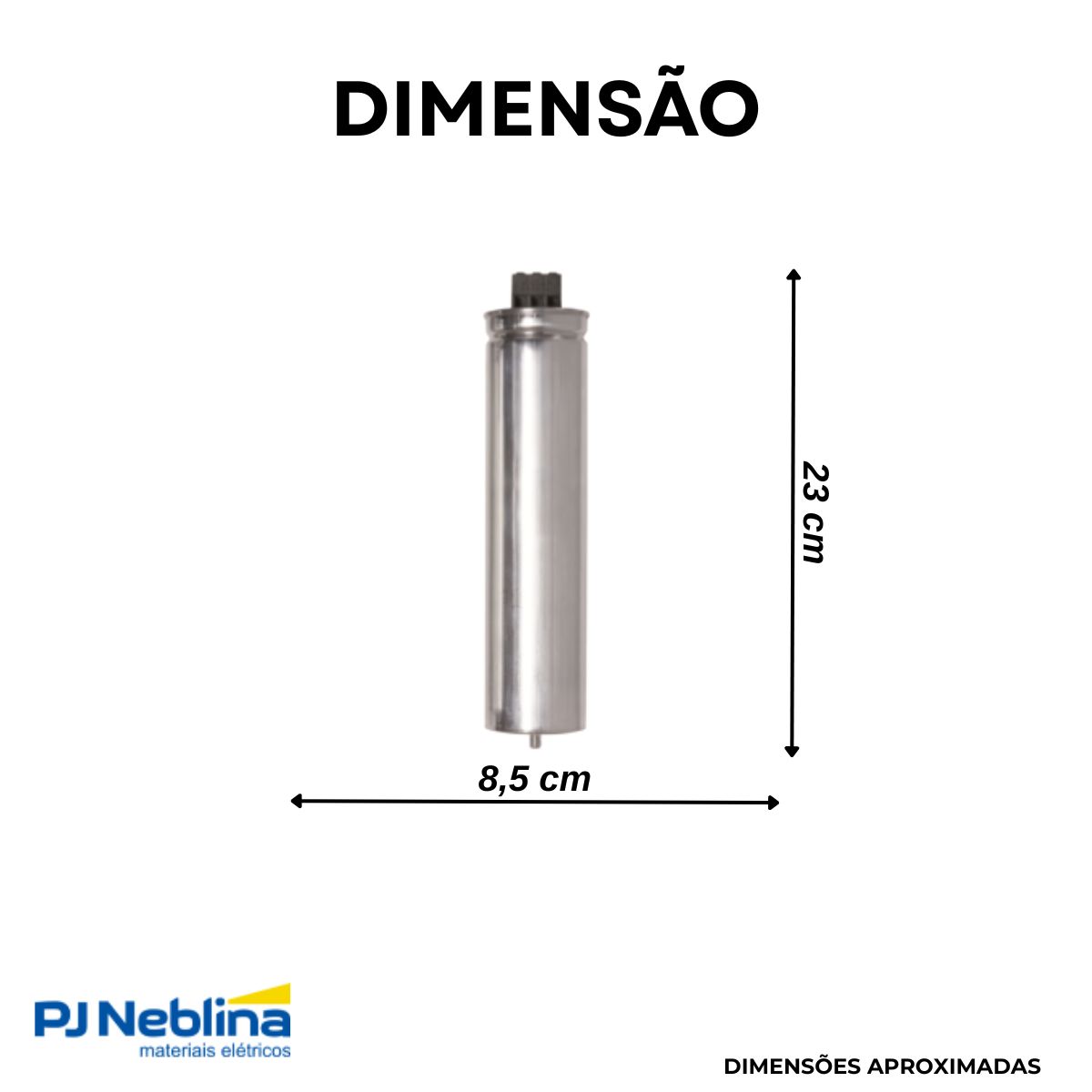 Capacitor Cilindrico a Seco 7,5kvar 380v Trifasico 60hz