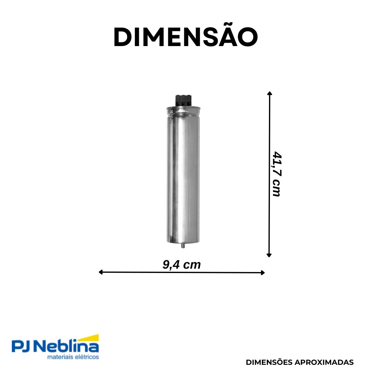 Capacitor Cilíndrico A Seco 12,5Kvar 380V Trifásico 60Hz - Abb