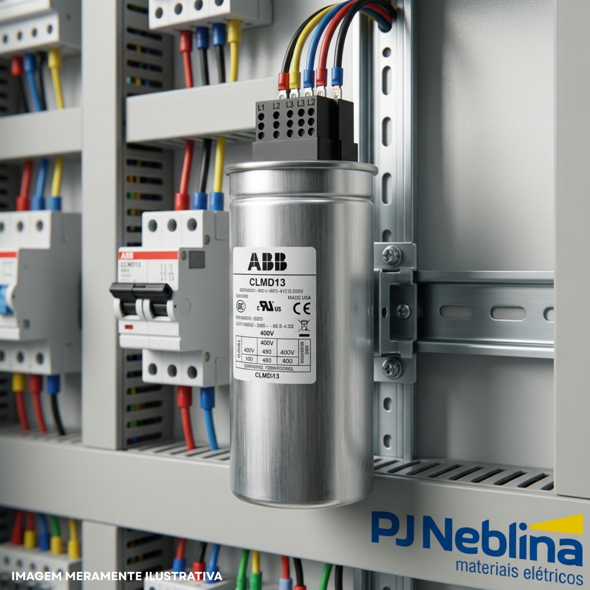Capacitor Cilíndrico A Seco 15Kvar 400V Trifásico 60Hz - ABB