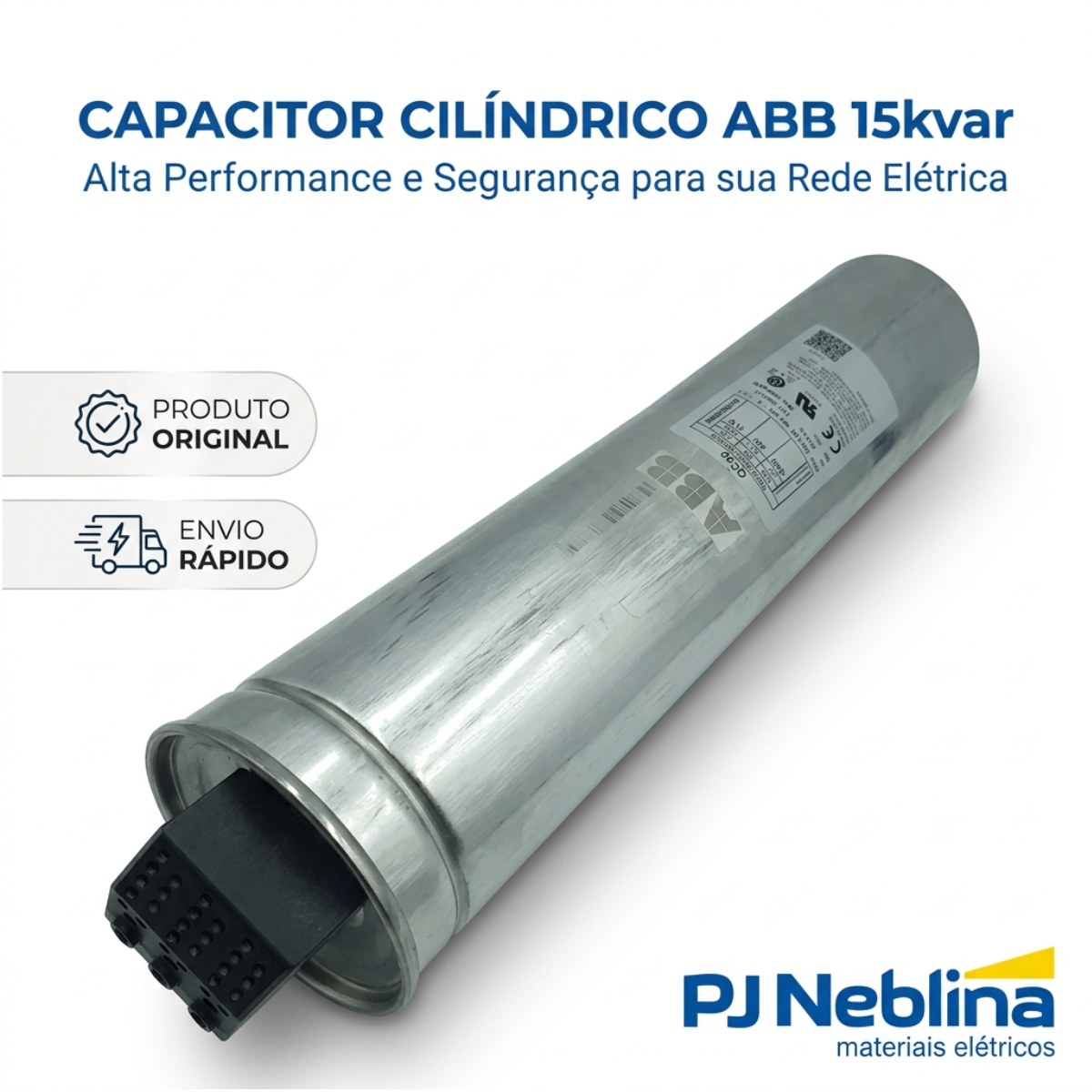Capacitor Cilíndrico A Seco 15Kvar 400V Trifásico 60Hz - ABB