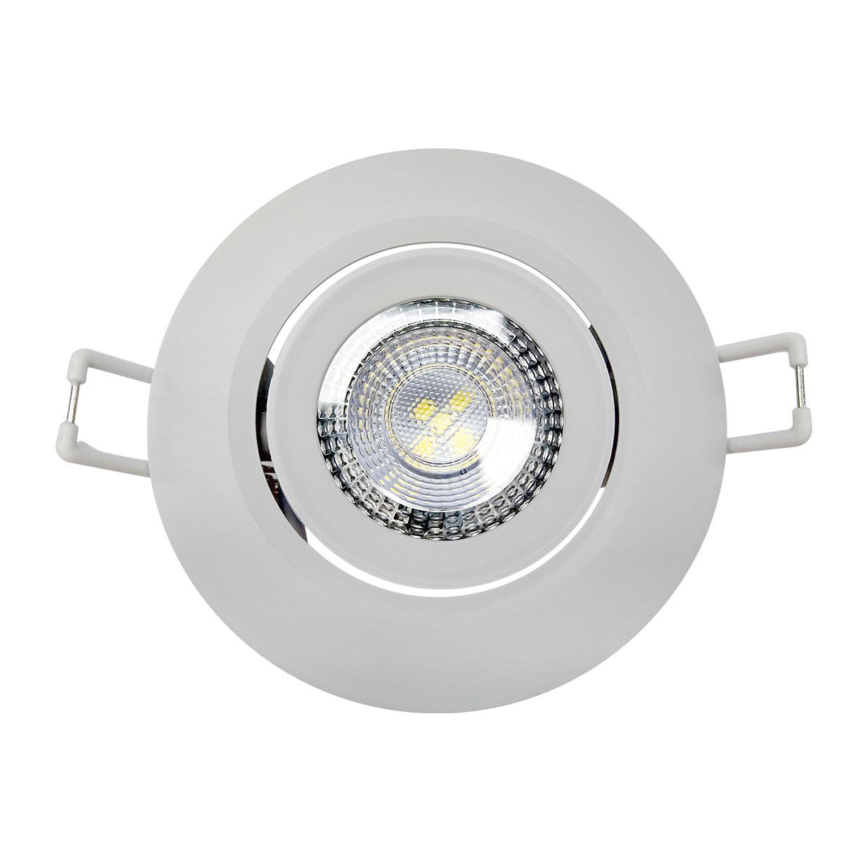 Luminária Spot Led Embutir Redondo Branco 3W Bivolt Luz Amarela 3000K 250Lm - Avant
