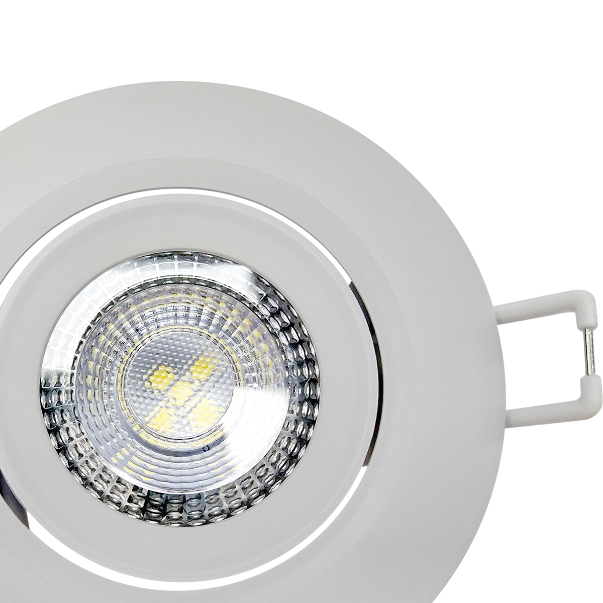 Luminária Spot Led Embutir Redondo Branco 3W Bivolt Luz Amarela 3000K 250Lm - Avant