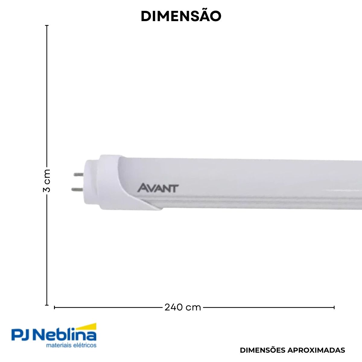 Lampada Led Tubular Ho T8 40w Bivolt G13 4000k Branco Neutro