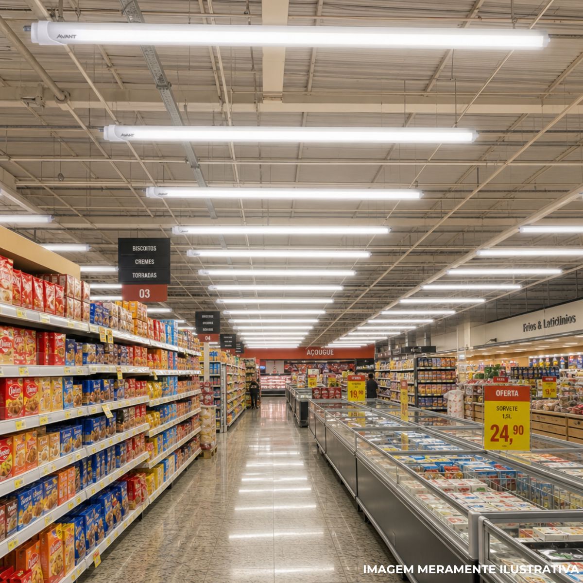 Lampada Led Tubular Ho T8 40w Bivolt G13 4000k Branco Neutro