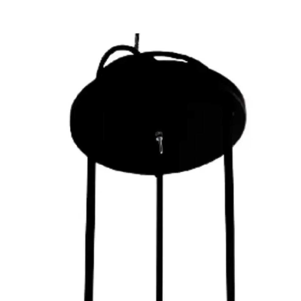 Luminária Pendente Kit Suspensão Haste Longa Preto 60W 3xE27 Bivolt 40x20Cm - Ty Iluminação