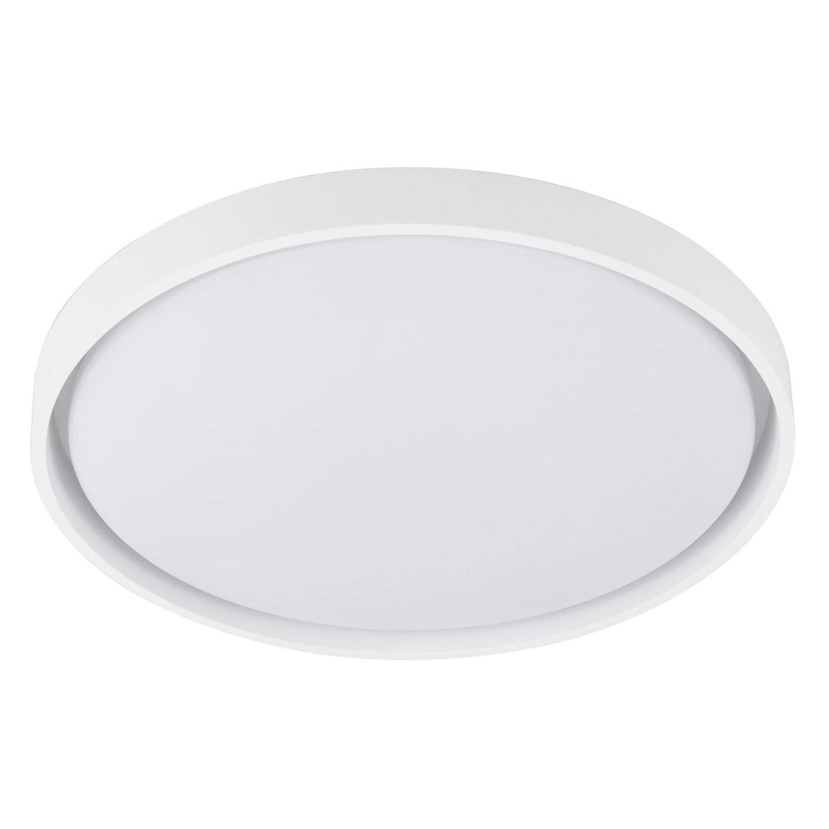 Luminária Plafon Led Sobrepor Montana Branco 48/96W Bivolt Luz Amarela/Branca 3000/6000K 3840Lm - Hevvy