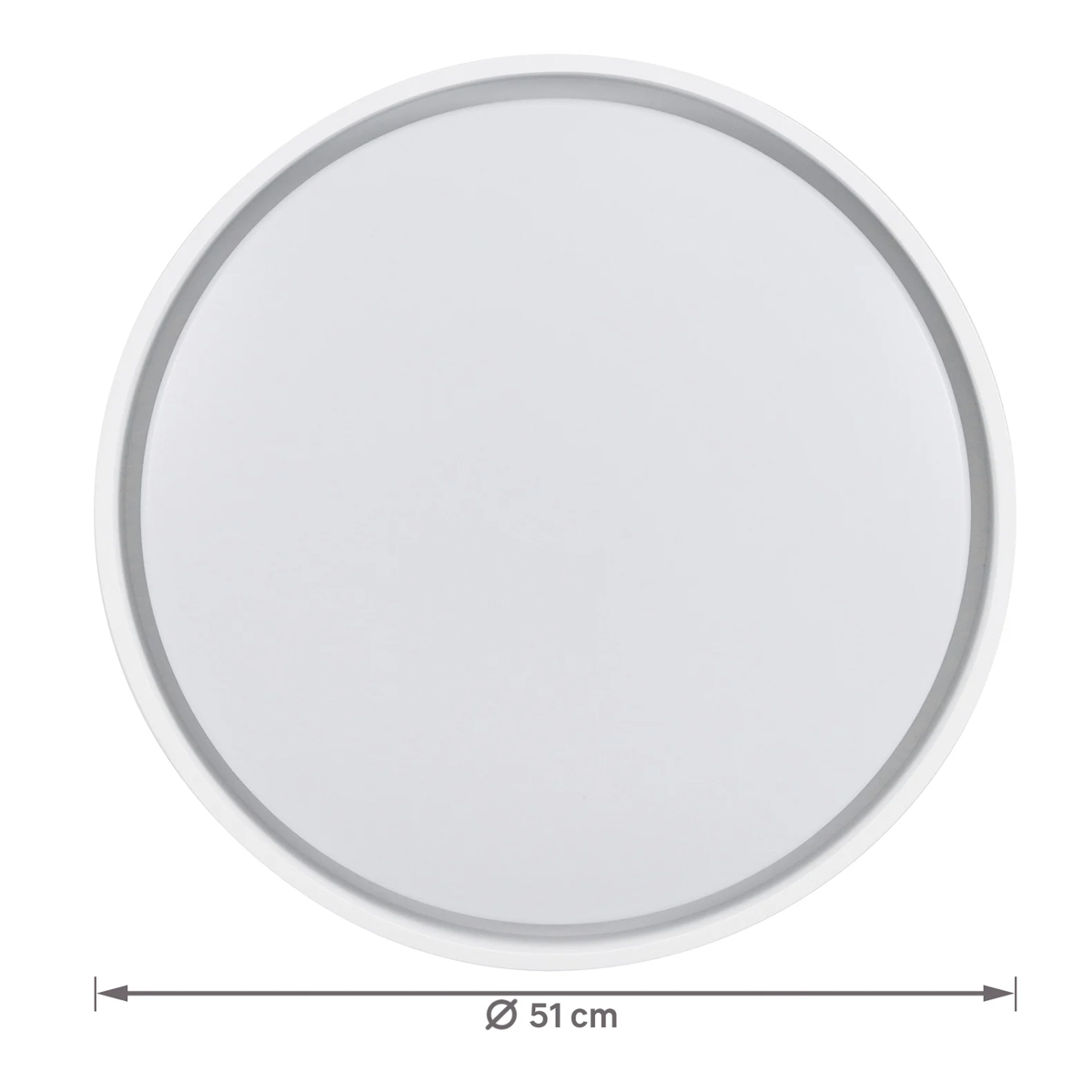 Luminária Plafon Led Sobrepor Montana Branco 48/96W Bivolt Luz Amarela/Branca 3000/6000K 3840Lm - Hevvy