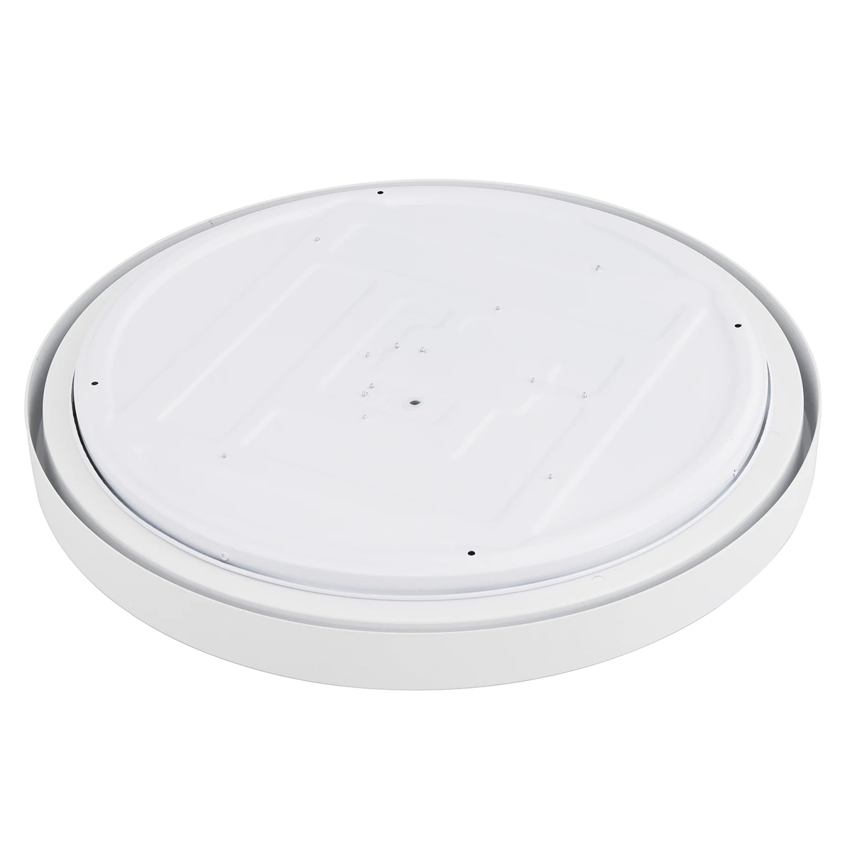 Luminária Plafon Led Sobrepor Montana Branco 48/96W Bivolt Luz Amarela/Branca 3000/6000K 3840Lm - Hevvy