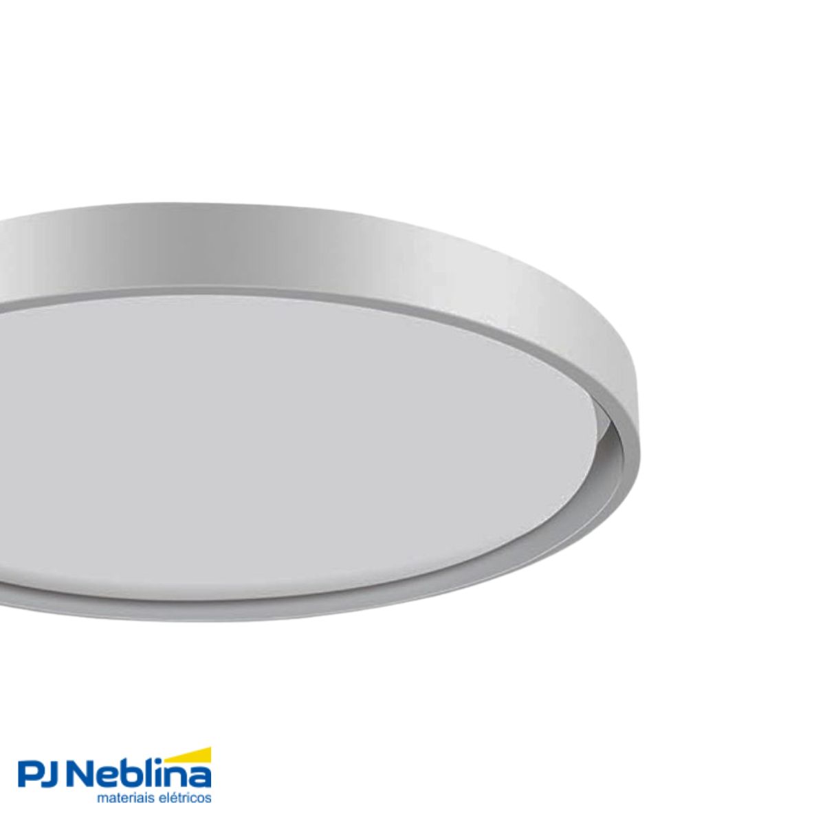 Luminária Plafon Led Sobrepor Montana Branco 24/48W Bivolt 3000K/6000K Branco Quente/Frio 1920Lm - Hevvy