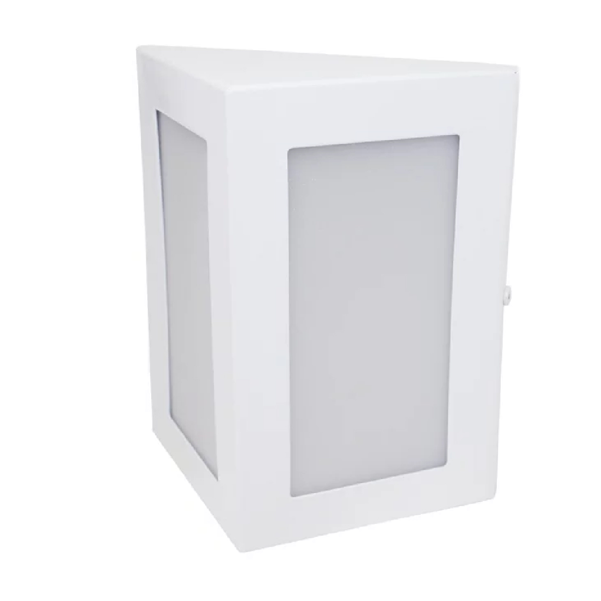 Luminária Arandela Triangular Branco E27 Difusor Termoplástico - Ideal Iluminação