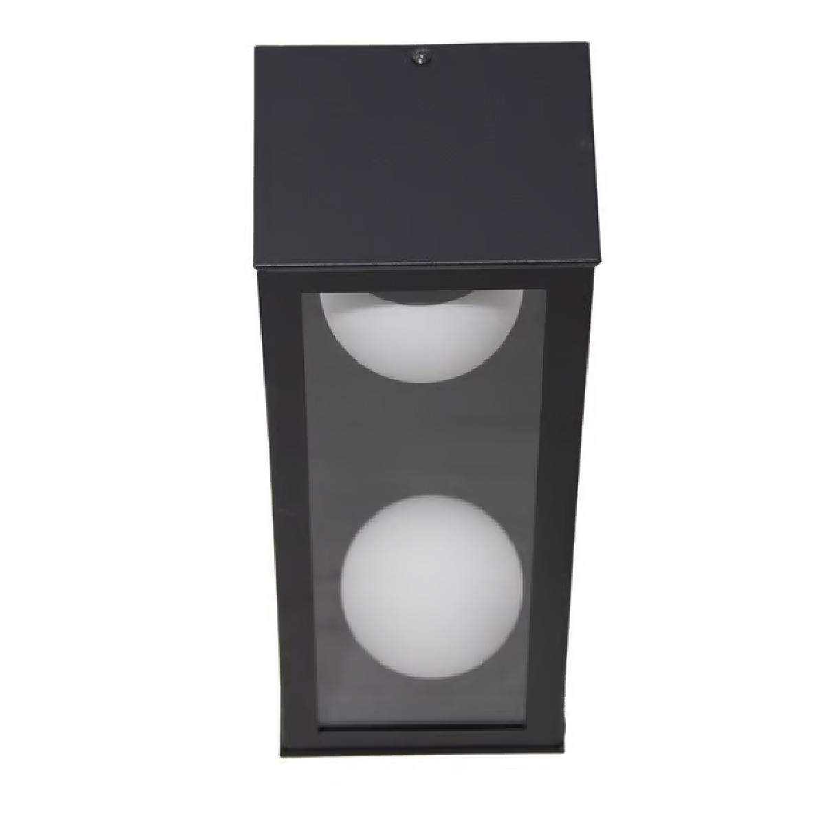 Luminária Arandela Globo Preto 2xG9 Difusor Vidro Transparente - Ideal Iluminação