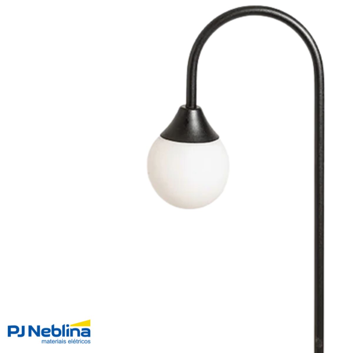 Luminária Espeto Jardim Curvo Preto G9 Bivolt - Ideal Iluminação