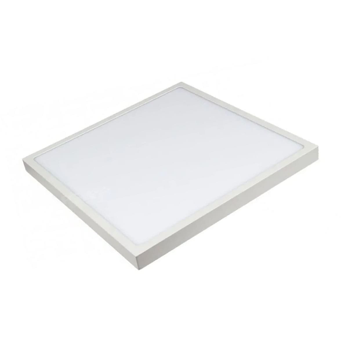 Luminária Painel Led Sobrepor Quadrado Branco 45W Bivolt 3000K Luz Amarela 3600Lm Difusor Policarbonato Avant