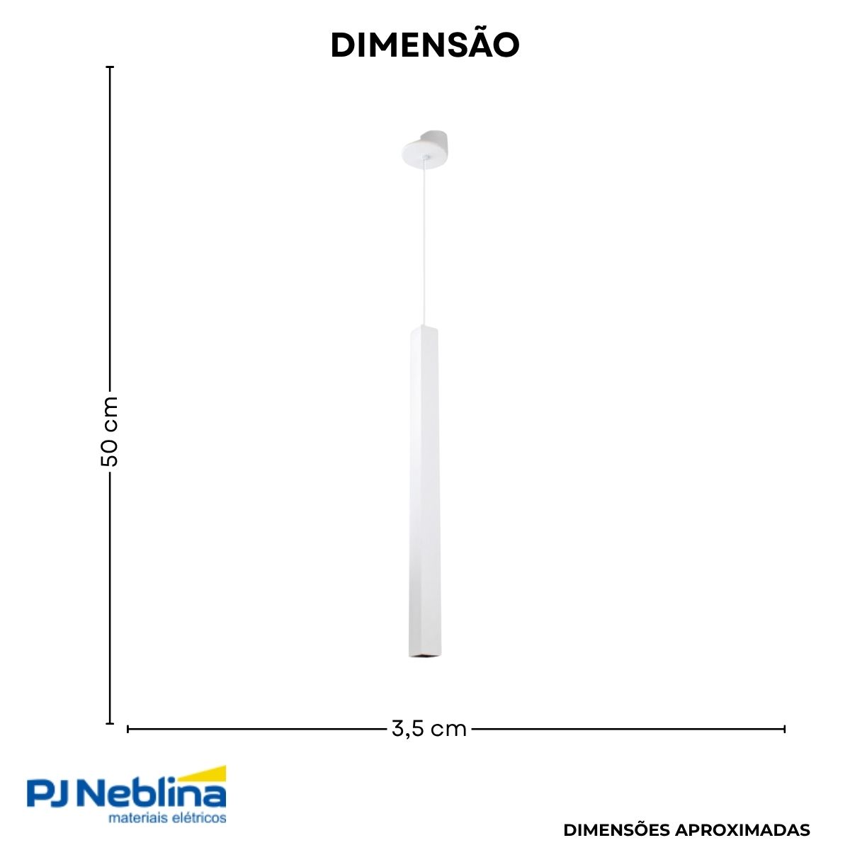 Luminária Pendente Led Box Branco 2W Bivolt 3000K Branco Quente 150Lm - Spotline