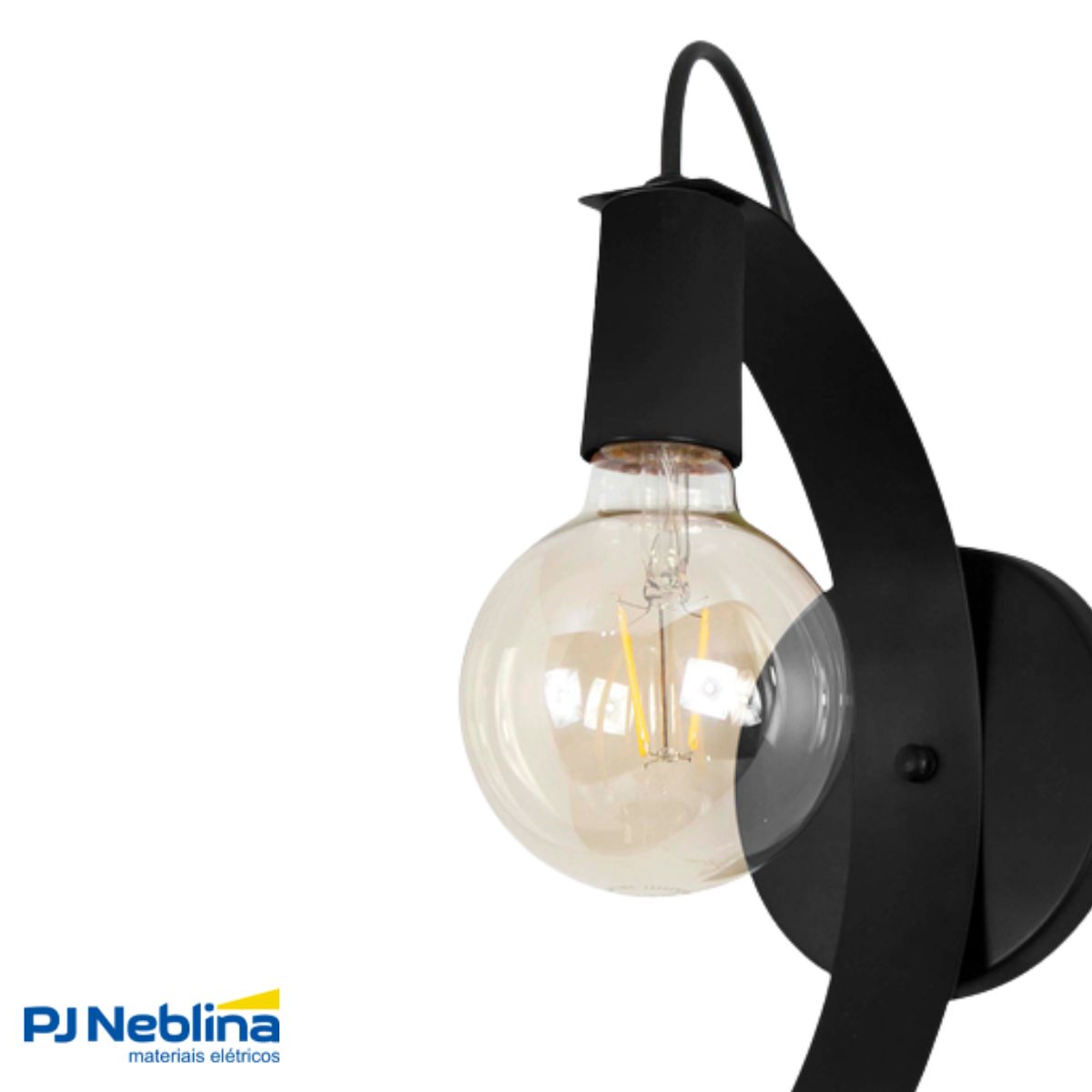 Luminária Arandela Ellos Preto E27 Bivolt - Spotline